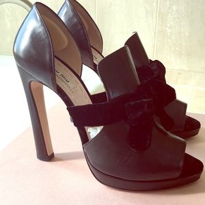 Miu Miu Prada Nappa Nero Black Heels